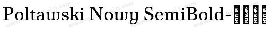 Poltawski Nowy SemiBold字体转换
